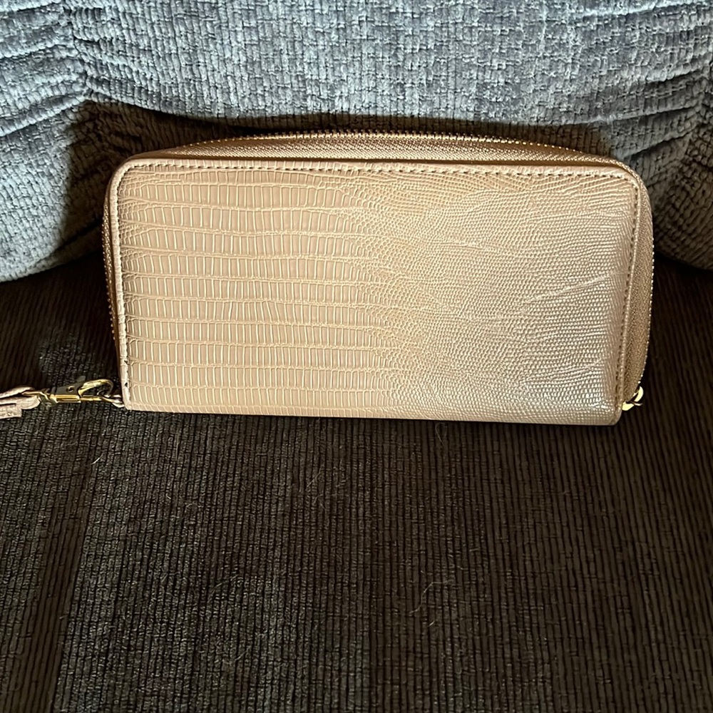 Tan color wristlet